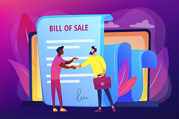 Image showing Bill of sale concept vector illustration