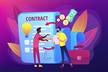 Image showing Licensing contract concept vector illustration