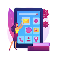 Image showing Mobile app development courses vector concept metaphor