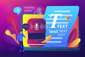 Image showing Speech to text concept vector illustration