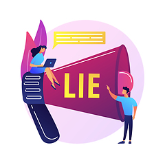 Image showing Telling lies vector concept metaphor