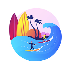 Image showing Surfing school vector concept metaphor