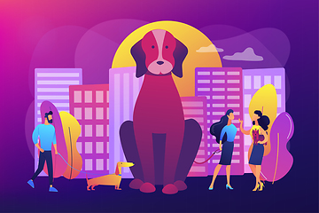 Image showing Pet in the big city concept vector illustration