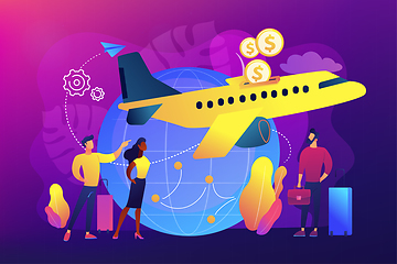 Image showing Low cost flights concept vector illustration