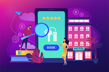 Image showing Booking hotel concept vector illustration