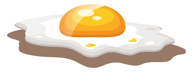 Image showing Egg omelette, vector color illustration.