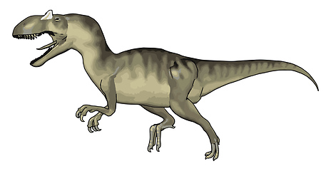 Image showing Dinosaurs gigantic reptile vector or color illustration