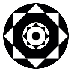 Image showing A optical illusion of kaleidoscope vector or color illustration