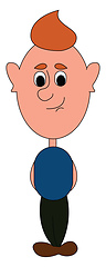 Image showing Cartoon character of a sad boy vector or color illustration