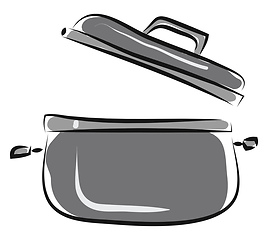 Image showing Open pan illustration vector on white background 