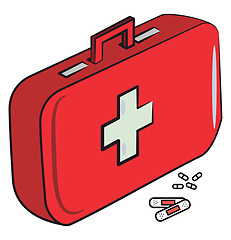 Image showing First aid box vector or color illustration