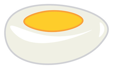 Image showing Hard boiled egg with yolk vector or color illustration