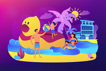 Image showing Family vacation concept vector illustration