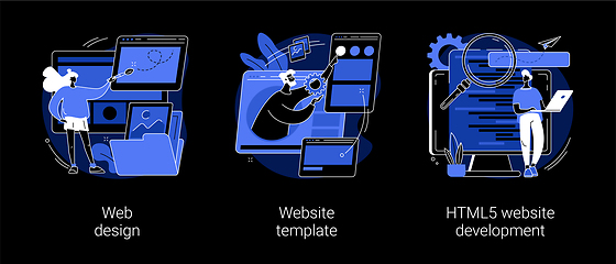 Image showing Website building service abstract concept vector illustrations.