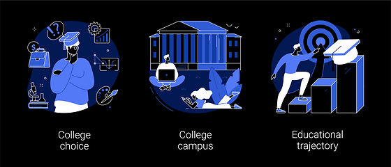 Image showing Student life abstract concept vector illustrations.