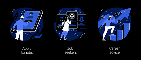 Image showing HR service abstract concept vector illustrations.