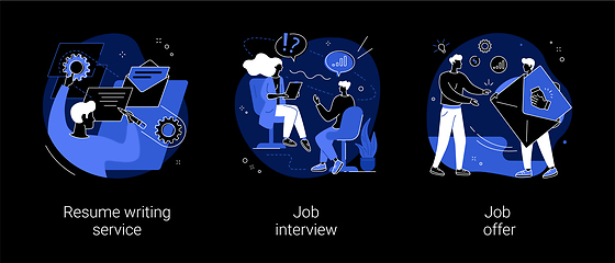 Image showing Employment process abstract concept vector illustrations.