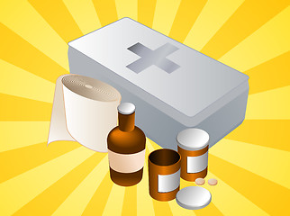 Image showing First aid kit illustration