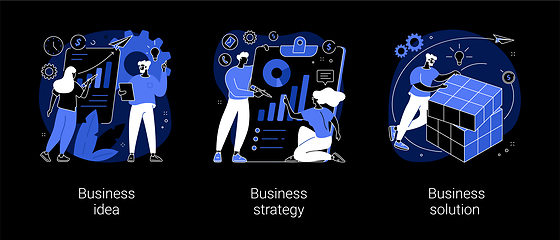 Image showing Business plan abstract concept vector illustrations.