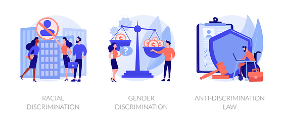 Image showing Civil rights violation abstract concept vector illustrations.