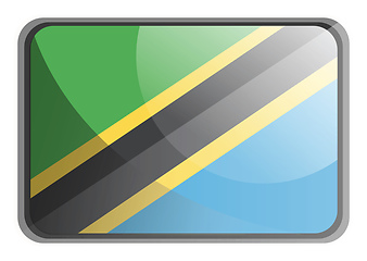 Image showing Vector illustration of Tanzania flag on white background.