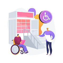 Image showing Accessible environment design abstract concept vector illustration.