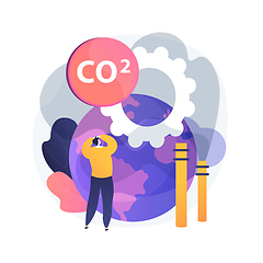 Image showing Global CO2 emissions abstract concept vector illustration.