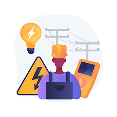 Image showing Electrician services abstract concept vector illustration.