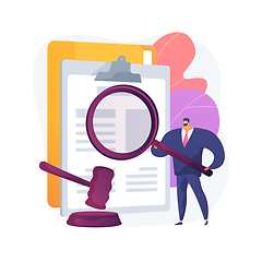 Image showing Legal research abstract concept vector illustration.