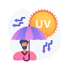 Image showing Ultraviolet radiation abstract concept vector illustration.