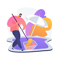 Image showing Pool and outdoor cleaning abstract concept vector illustration.