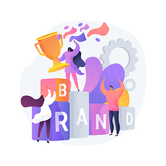 Image showing Branded competition abstract concept vector illustration.