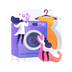 Image showing Laundry and dry cleaning abstract concept vector illustration.