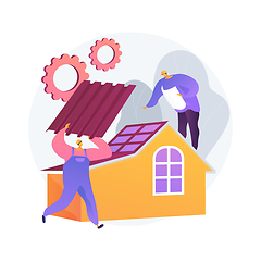 Image showing Roofing services abstract concept vector illustration.