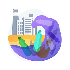 Image showing Coastal pollution abstract concept vector illustration.