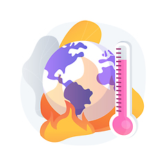 Image showing Global warming abstract concept vector illustration.