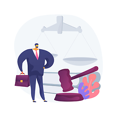 Image showing Litigation support abstract concept vector illustration.