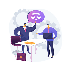 Image showing Paralegal services abstract concept vector illustration.