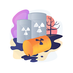 Image showing Radioactive pollution abstract concept vector illustration.
