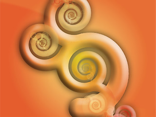 Image showing Abstract swirly floral grunge illustration