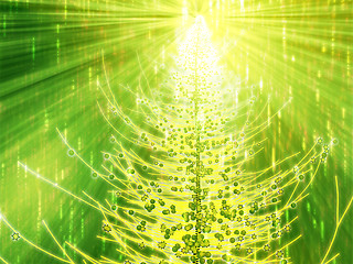 Image showing Sparkly christmas tree illustration