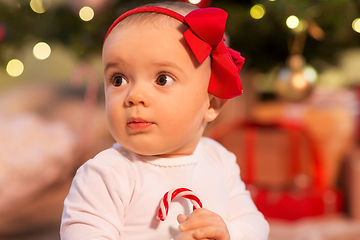 Image showing beautiful baby girl on christmas