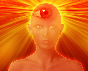 Image showing Third eye woman