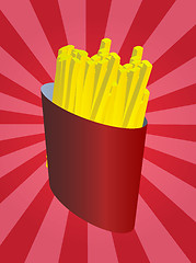 Image showing French fries illustration