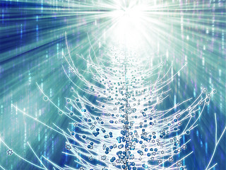 Image showing Sparkly christmas tree illustration