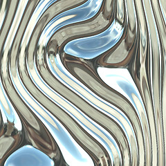 Image showing Warped metal chrome