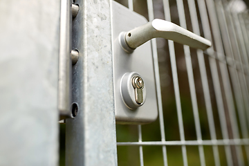 Image showing close up of door lock and handle