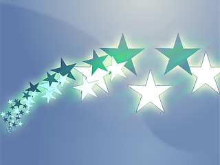 Image showing Flying stars illustration