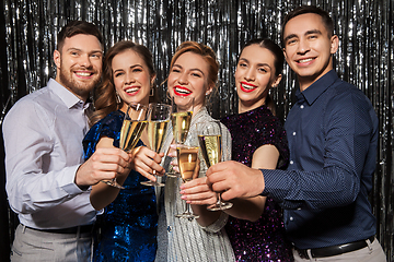 Image showing friends with champagne glasses at party