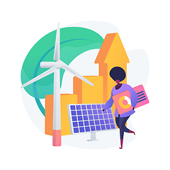 Image showing Green economy abstract concept vector illustration.